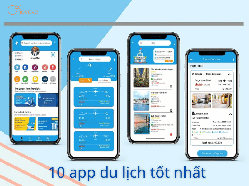 Top 10 app du lịch tốt nhất